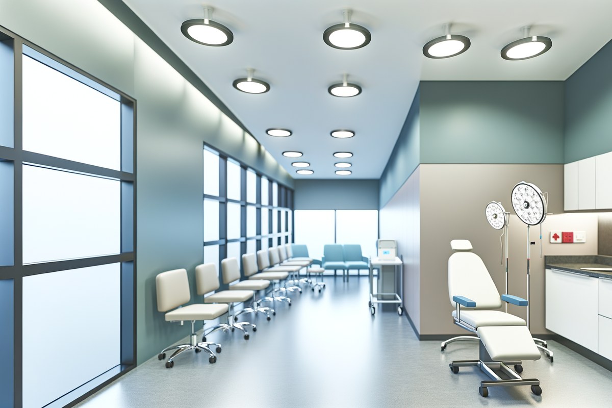 Dentist examining dental implant patient in London