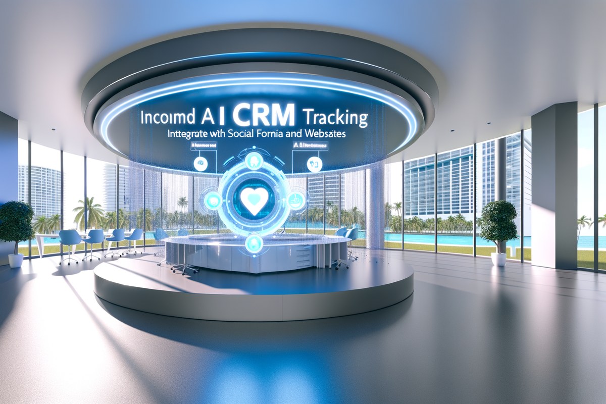 CRM lead tracking and automation visual for Miami businesses